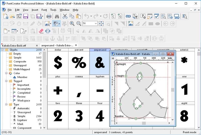 FontCreator Professional 15.0.0.2945 download the last version for apple