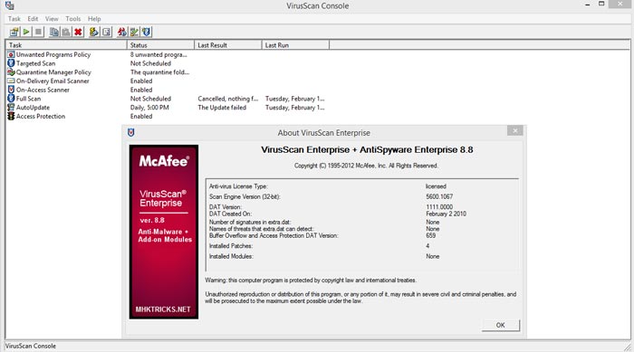 Free download mcafee virusscan enterprise 8.8 patch 8